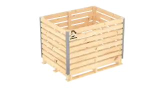 Skrzynia ażurowa z okuciem